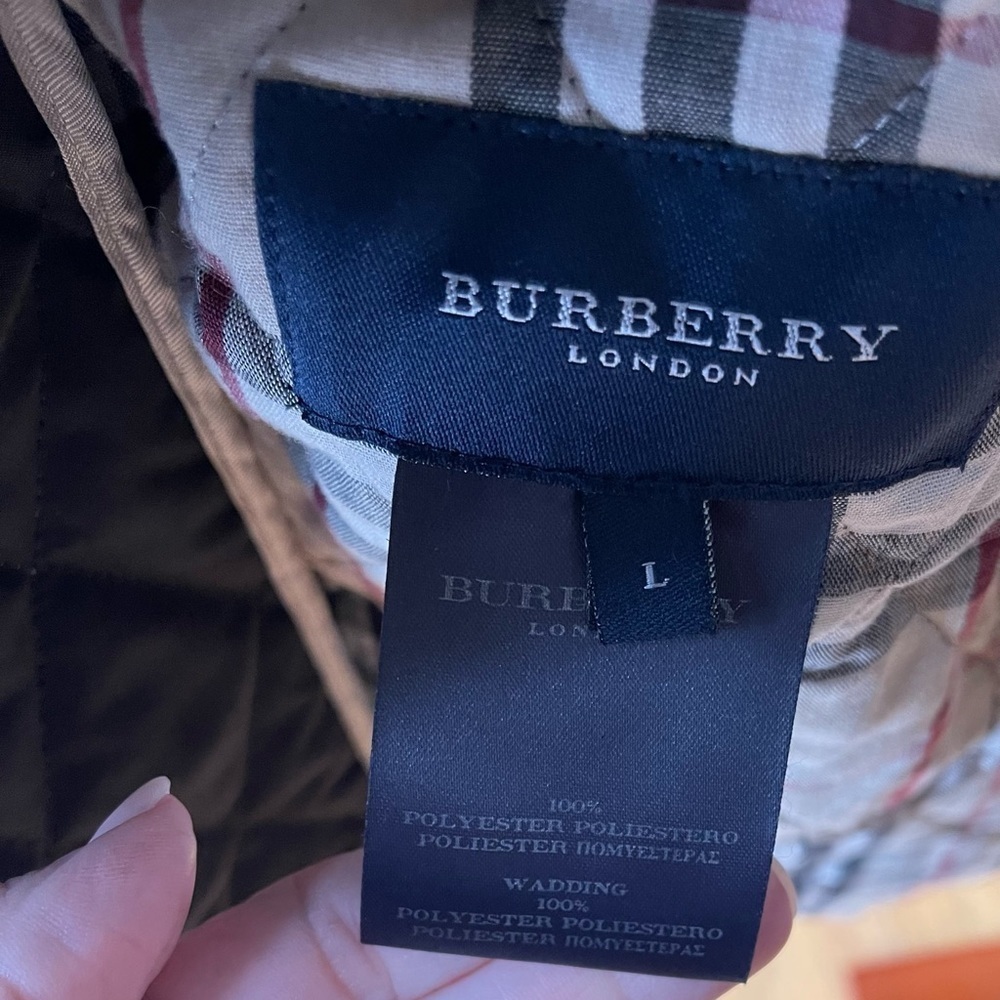 Burberry Quilted Double Breasted Trench Coat Size Large - Picture 7 of 9
